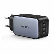 Сетевое зарядное устройство Ugreen Nexode X556 65W 3-Port USB-C Black