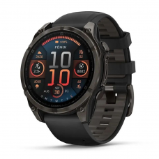 Спортивные часы Garmin Fenix 8 47 мм Sapphire Carbon Gray DLC Titanium Black / Pebble Gray
