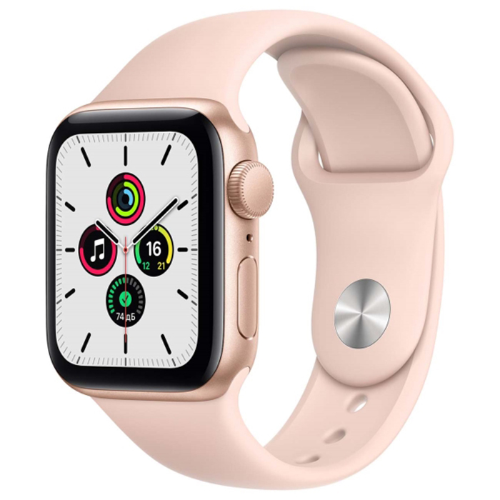 Apple Watch SE 44mm Gold Aluminum Case with Pink Sand Sport Band