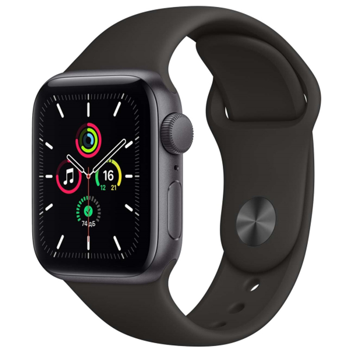 Умные часы Apple Watch SE 44mm Space Gray Aluminum Case with Black Sport Band