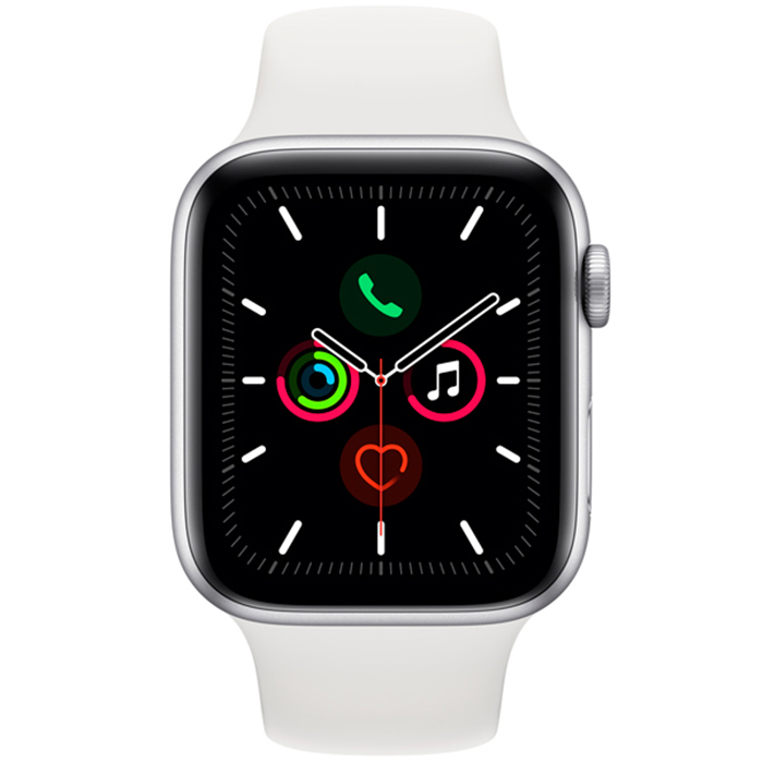 Умные часы Apple Watch S5 44mm Silver Sport Band